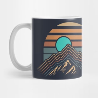 Retro Vintage Mountain Sunset Mug